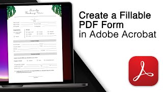 How To Create A Fillable PDF Form Adobe Acrobat Pro Easy [upl. by Agarhs816]