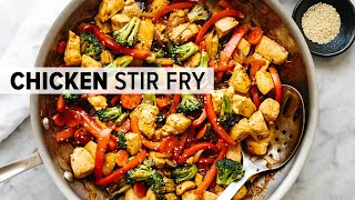 CHICKEN STIR FRY  easy healthy 30minute dinner recipe [upl. by Blackington852]