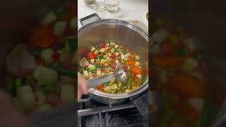 Minestrone soup 😊 minestrone soup veggies vegetables food cooking italianfood italy cook [upl. by Nide]