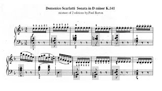 Scarlatti Sonata in D minor K141 with FREE SHEET MUSIC [upl. by Georas265]