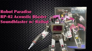 Robot Paradise RP02 Acoustic Blaster Soundblaster w Ratbat review transformers [upl. by Vigen]