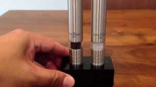 minosharp  one hand pepper amp salt mill set SP135W [upl. by Chemash459]