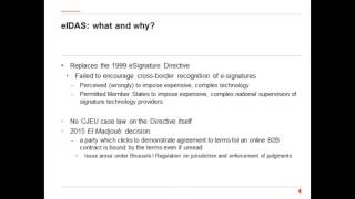 eIDAS and E Signatures in Europe A Legal Perspective [upl. by Callas]