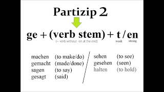 German participles Partizip 1 amp 2 [upl. by Helyn880]