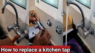 How To Replace Sink Mixer Tap  How to replace a kitchen tap  Sink Mixer Fitting [upl. by Hillie]