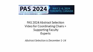 2024 Abstract Sessioning  Supporting Faculty and Coordinating Chairs [upl. by Gilmore]