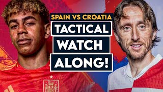 Euro2024 Spain Vs Croatia Live Tactical Analysis [upl. by Larentia]