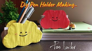 How To Make Easy Pen stand  Pencil Holder DIY [upl. by Erialcyram]