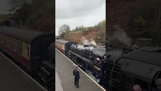 BR Riddles 4MT 75069 arriving into Bridgnorth Station on the Severn Valley Railway steamengine [upl. by Natsirt]