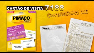 Como configurar cartão de visita PIMACO 7188 no CorelDRAW X6 [upl. by Nibor]