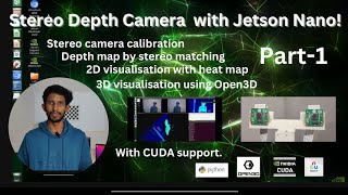 How to build a Stereo Camera depth estimation system using OpenCV and Open3D on Jetson Nano Part1 [upl. by Emarej]