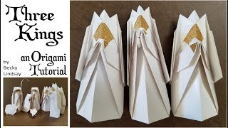 DIY Origami Christmas Nativity The Three Kings [upl. by Engel]