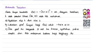 Matematik Tambahan Tingkatan 4  Fungsi Kuadratik [upl. by Stempien]