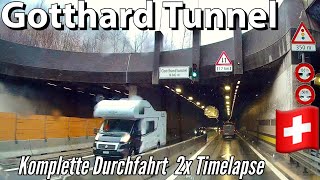 Gotthard Tunnel komplette Durchfahrt Nord Süd [upl. by Ellevehc550]