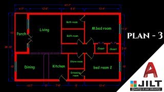 Making a Simple Floor Plan  3 in Autocad 2018 [upl. by Nnazil]