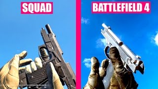 Battlefield 4 vs SQUAD  Weapons Comparison [upl. by Etolas463]