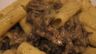 Pasta con macinato di carne e melanzane  no fritte  DELIZIOSA [upl. by Eidlog]