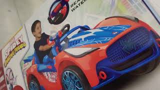 MARVEL SPIDEY 6V SUPER CAR WITH WATER CANNON 99  GREAT CHRISTMAS GIFT IDEAS AT WALMART [upl. by Noivart33]