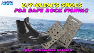 Fishing DIY Tip  How to Make Your Own the Cleats Shoes for the Safe Rock Fishing [upl. by Adias246]