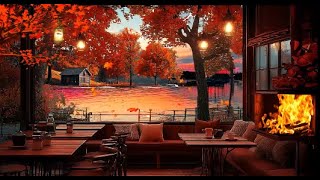 🍂🐈 Autumn Cozy coffee shop Slow living Bossa Nova Music fall jazz Autumn Leaves autumn vibesquot [upl. by Bouzoun]