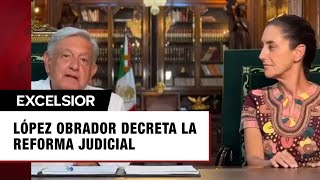 López Obrador decreta la reforma judicial se publica en el DOF [upl. by Maurie]