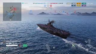 World of Warships Legends CV Implacable First Game [upl. by Cerelly]