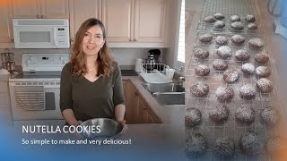 Nutella Cookies  Quick amp Easy  ONLY 4 Ingredients [upl. by Farlay]