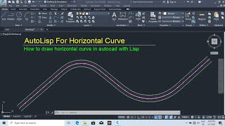 AutoLisp For Horizontal Curve  How To draw Horizontal Curve in AutoCAD Road Alignment in AutoCAD [upl. by Ambrosia]