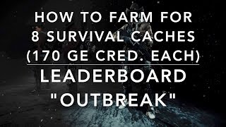 The Division  Global Event quotOUTBREAKquot  farming SURVIVAL CACHES GE LEADERBOARD [upl. by Beghtol]