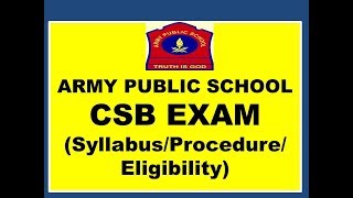 CSB Exam Syllabus Eligibility Procedure for Army School [upl. by Avigdor570]