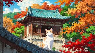 Japanese Autumn Vibes ⛩ Lofi Cat Music ⛩ Fall Lofi Songs To Start Your Autumn Day Peacefully [upl. by Hackney]