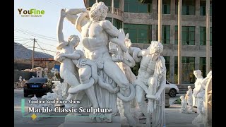 Famous Hand Carved Marble Laocoon and His Sons Sculpture for Sale [upl. by Eslehc]