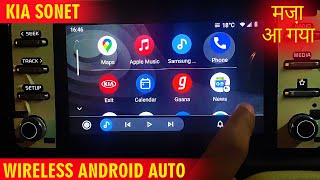 How to Connect Wireless Android Auto In Kia Sonet HTK Plus  Kamal Yadav [upl. by Carney166]