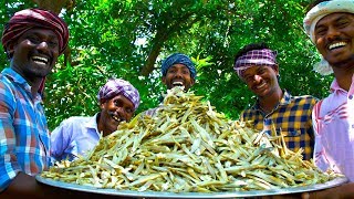 DRY FISHES  Nethili Karuvadu Thokku  Anchovies Dry Fish Recipe Cooking In Village  Village Recipe [upl. by Fortune]