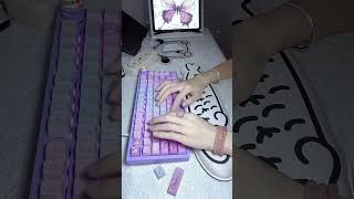 purple keyboard ASMR satisfying beautiful aesthetic shorts youtubeshorts asmr calm popular [upl. by Sanger]