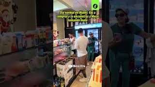 Messi tomando mate en una tienda de Miami  Depor [upl. by Atnahsa]