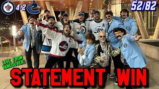 Jets Game Reaction 202324 5282 WPG4 VAN2 Win —VICTORY IN VANCOUVER— [upl. by Hilly]