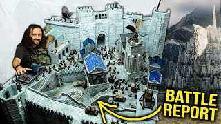 Minas Tirith Under Siege  MASSIVE Lord of the Rings Warhammer Battle Report [upl. by Ulick]