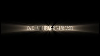 Calculate F using CASIO Anova one way [upl. by Attena]