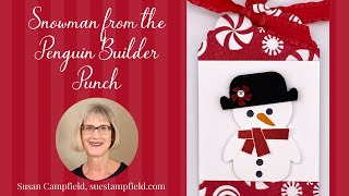 Suestampfield Tuesday Tutorial Penguin Builder Snowman Treat Box [upl. by Kinchen954]