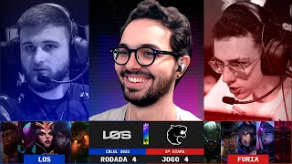 LOS x FURIA  CBLOL 2023 4ª Rodada  2ª Etapa  Ilha das Lendas [upl. by Rillings]