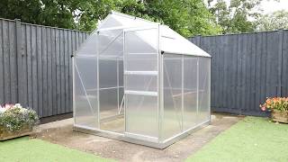 Garden Grow 6 x 6 Aluminium Greenhouse Installation [upl. by Ynes]