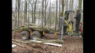 Steyr 4065 mit Källefall Rückewagen K90 und EigenbauFunkwinde [upl. by Irtimed]