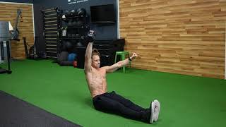 Single Arm DB Turkish Sit Up [upl. by Heaps]