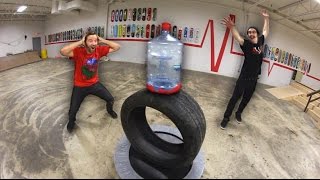 Ultimate GIANT Bottle Flipping Trick Shots [upl. by Cavill915]