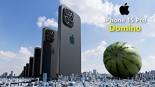 Giant iphone 15 pro Max Domino Effect [upl. by Arinaid]