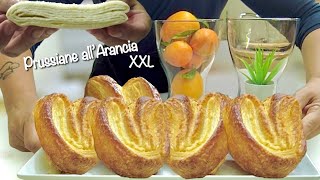 PRUSSIANE ALL’ARANCIA solo 3 ingredienti PASTA SFOGLIA ACQUA E ZUCCHERO velocissime [upl. by Idnim318]