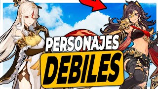 7 PERSONAJES MAS DEBILES en Genshin Impact [upl. by Eleen]