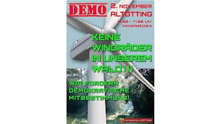 Großdemo Gegenwind Altötting quotKeine Windräder im Waldquot Livestream [upl. by Munshi]