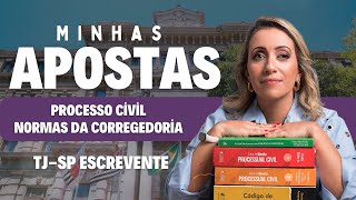 Minhas apostas para o TJSP  Processo Civil e Normas da Corregedoria [upl. by Nylrehs]